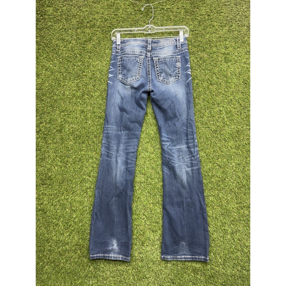 Miss Me Jeans Womens 16 Boot Cut Stretch Embroidered Medium Wash JK6212B